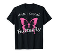 Anti Social Butterfly Funny T-Shirt - Fun Novelty Design Men Women - T-Shirt, Sweatshirt, Hoodie