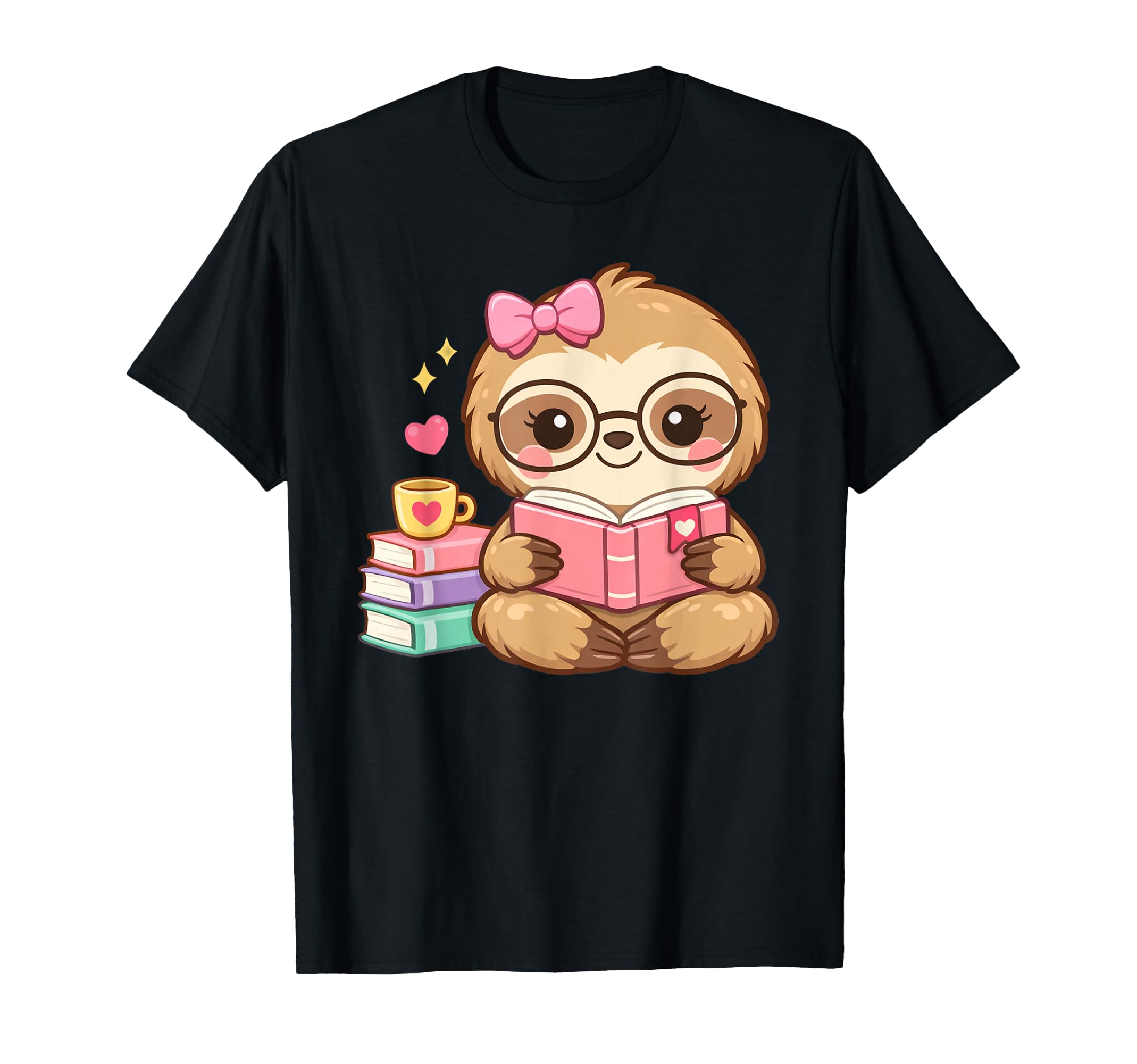 Sloth Reading Book Nerd T-Shirt - Novelty Apparel for Adults - T-Shirt, Sweatshirt, Hoodie
