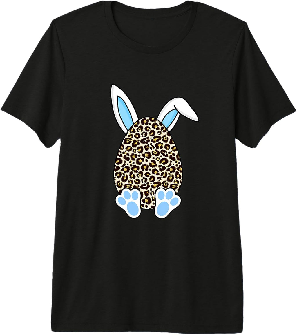 Funny easter eggs leopard print eggs bunny ear tee Unisex T-shirt, Sweatshirt, Hoodie, Long Sleeve Tee - T-Shirt, Sweatshirt, Hoodie