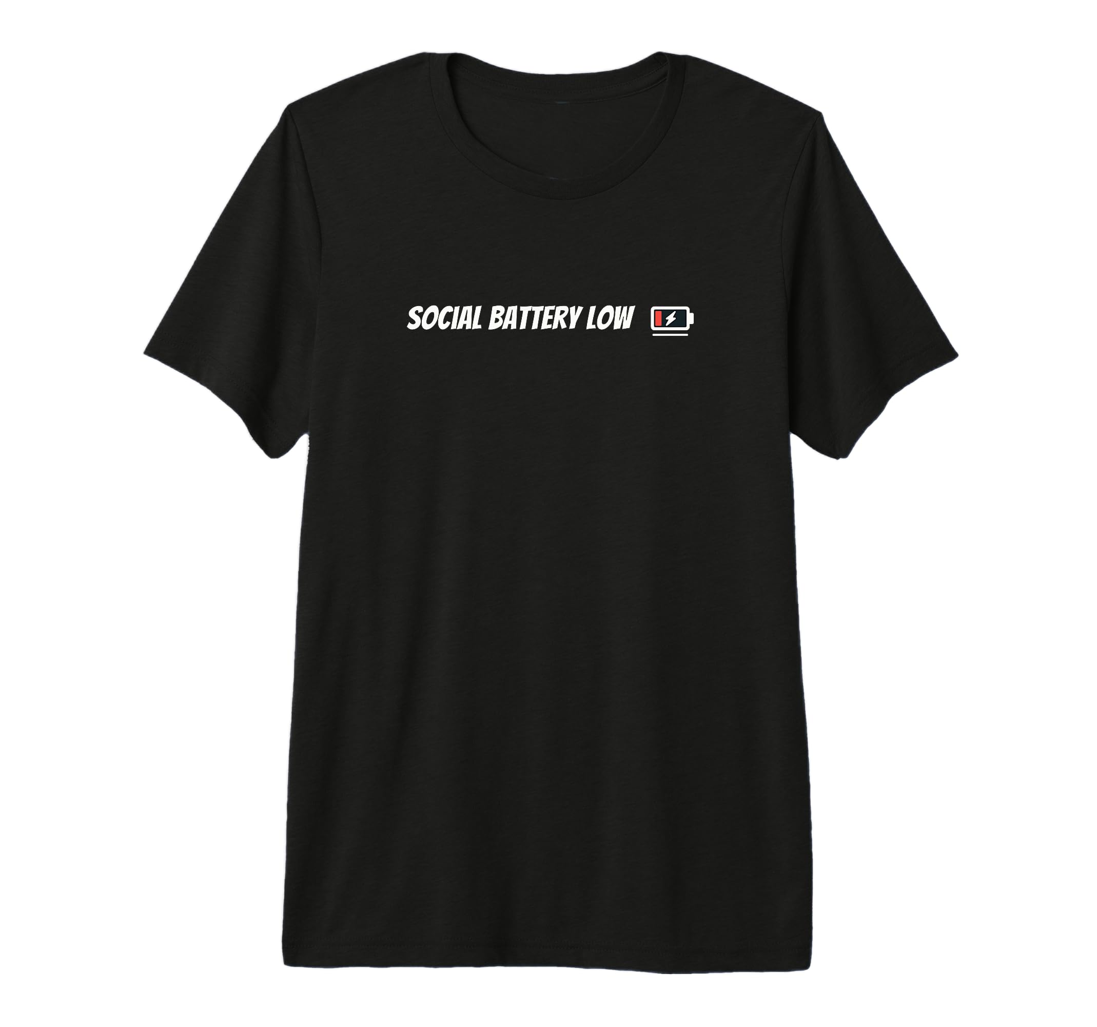 Social Battery Low Introvert Art Tri T-Shirt - Custom Art Print Unisex - T-Shirt, Sweatshirt, Hoodie