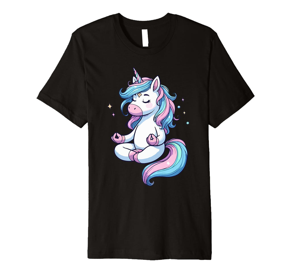 Meditation Unicorn Yoga Pose Relaxing T-Shirt - Novelty Apparel Men Women - T-Shirt, Sweatshirt, Hoodie