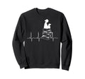 Reading Heartbeat Book Lover Sweatshirt - Fun Novelty Design Men Women - T-Shirt, Sweatshirt, Hoodie