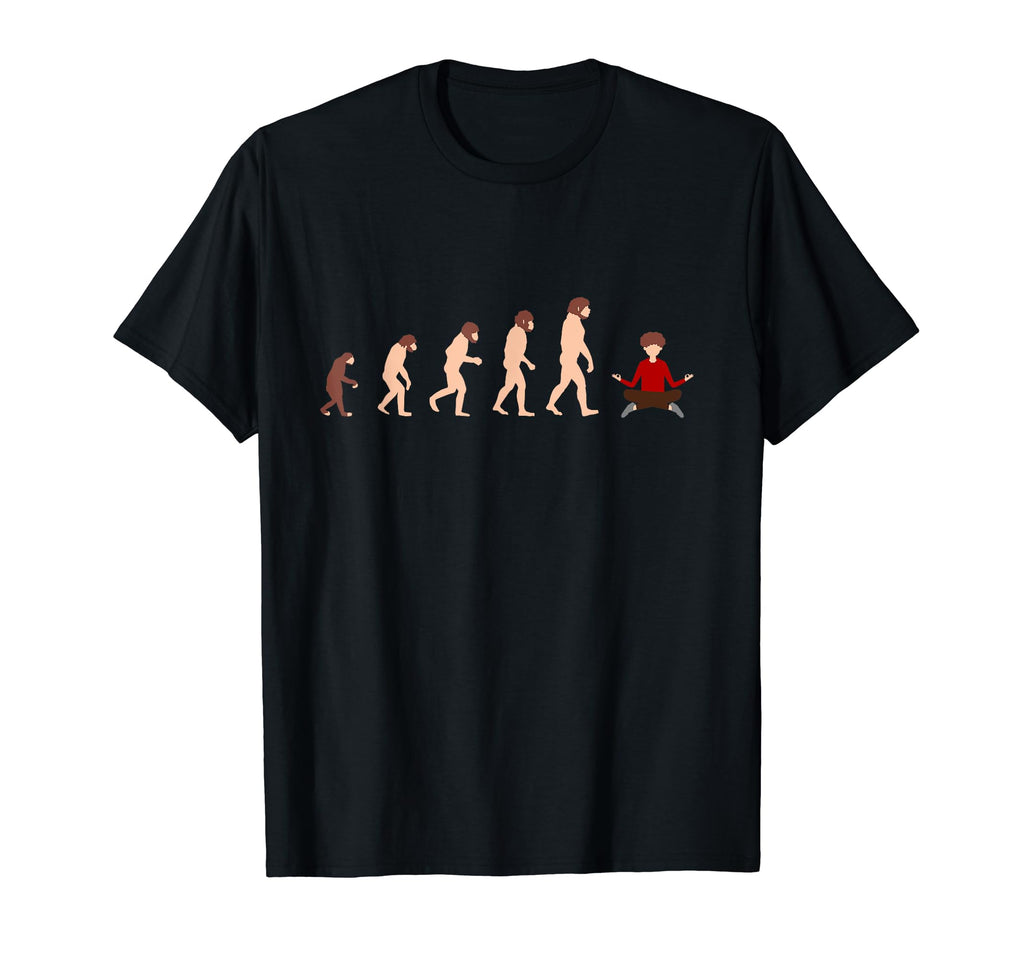Theory Evolution Meditation Funny T-Shirt - Novelty Apparel for Adults - T-Shirt, Sweatshirt, Hoodie
