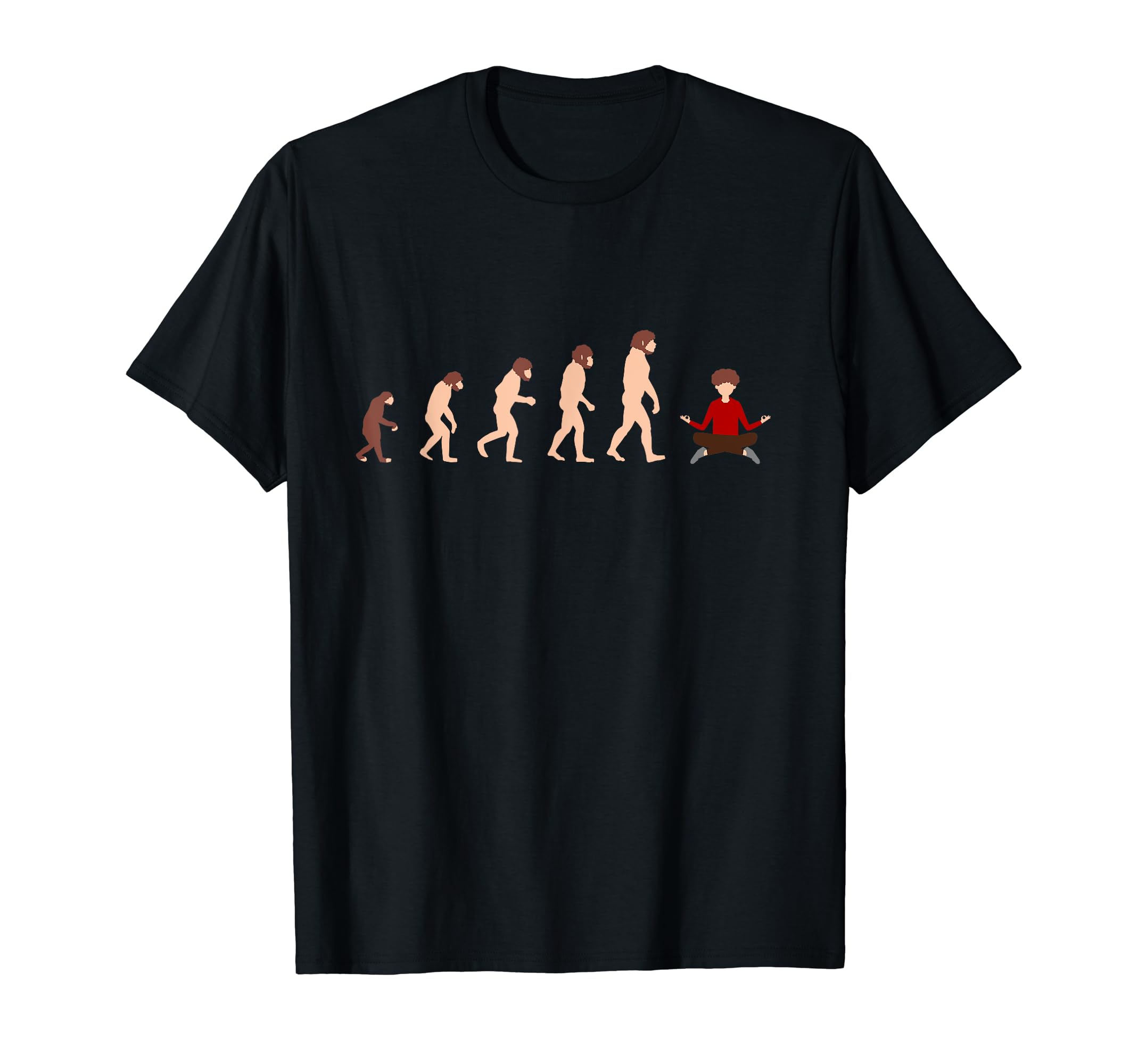 Theory Evolution Meditation Funny T-Shirt - Novelty Apparel for Adults - T-Shirt, Sweatshirt, Hoodie