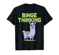 Binge Thinking Llama Pixel Art T-Shirt - Casual Everyday Wear Men Women - T-Shirt, Sweatshirt, Hoodie