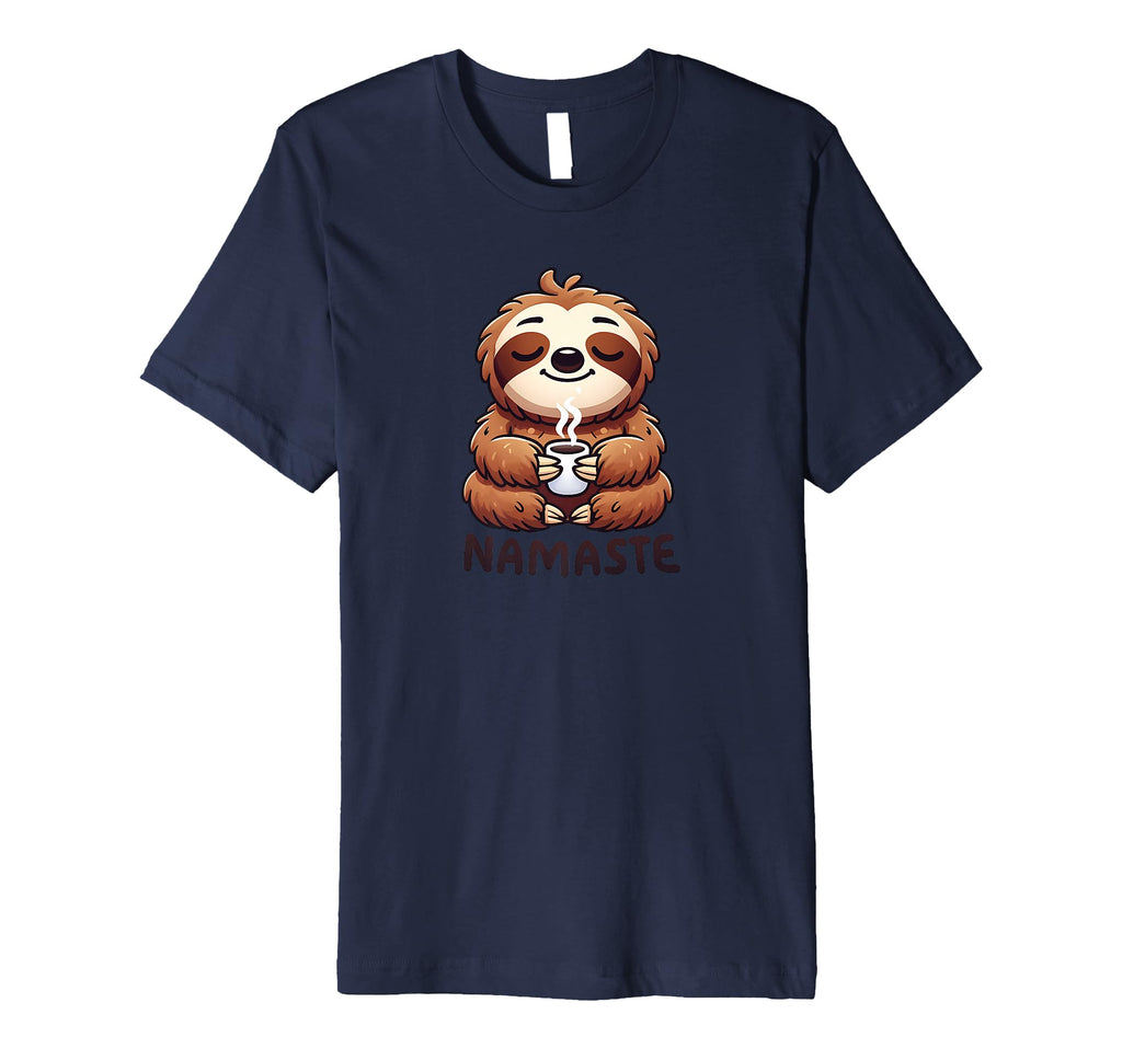 Namaste Sloth Meditation Pose Funny T-Shirt - Trendy Graphic for Adults - T-Shirt, Sweatshirt, Hoodie