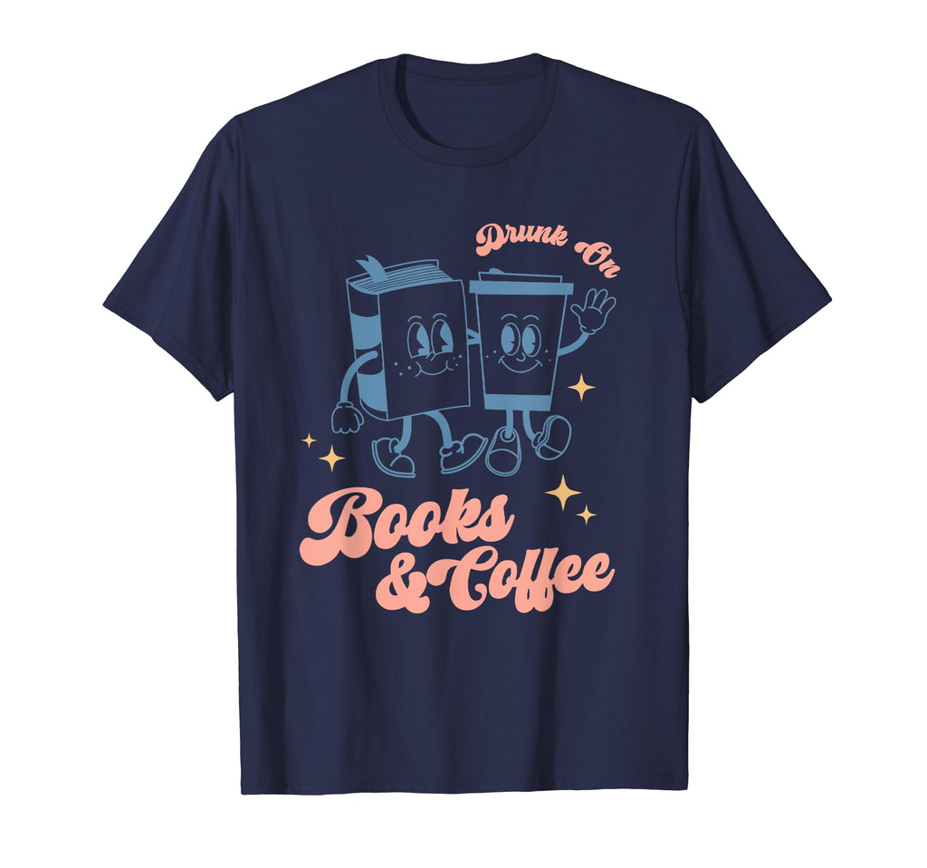 Books And Coffee Reading Library Nook T-Shirt - Unique Graphic Men Women - T-Shirt, Sweatshirt, Hoodie