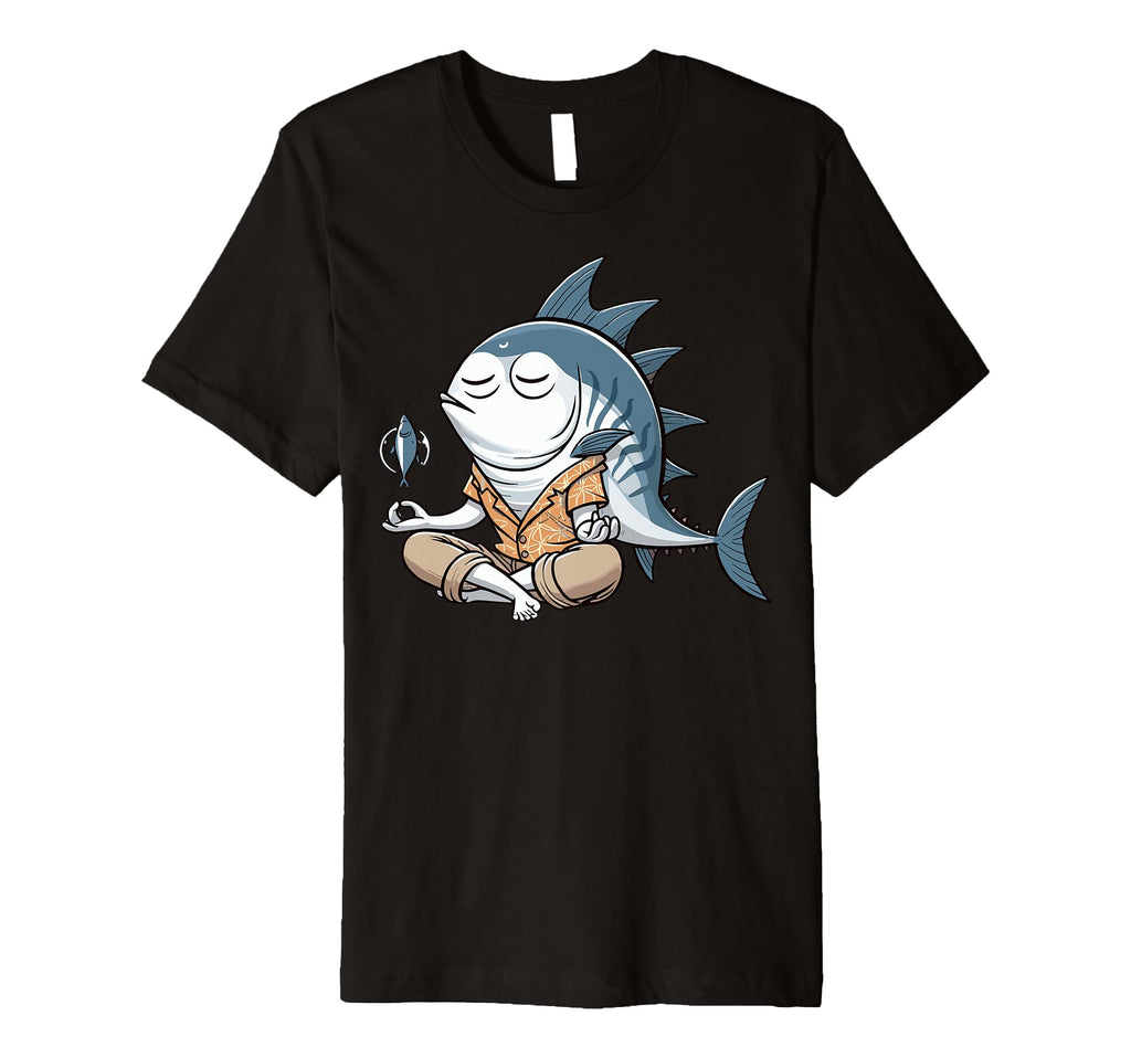 Meditation Tuna Yoga Pose Relaxing Animal T-Shirt - Graphic Print Unisex - T-Shirt, Sweatshirt, Hoodie