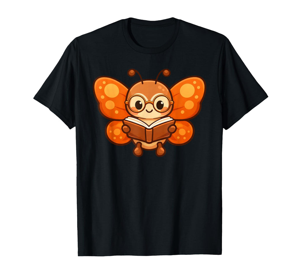 Cuter Butterfly Reading Book Nerd T-Shirt - Casual Everyday Wear Men Women - T-Shirt, Sweatshirt, Hoodie