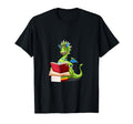 Dragon Wearing Glasses Reading Book T-Shirt - Fun Novelty Design for Adults - T-Shirt, Sweatshirt, Hoodie