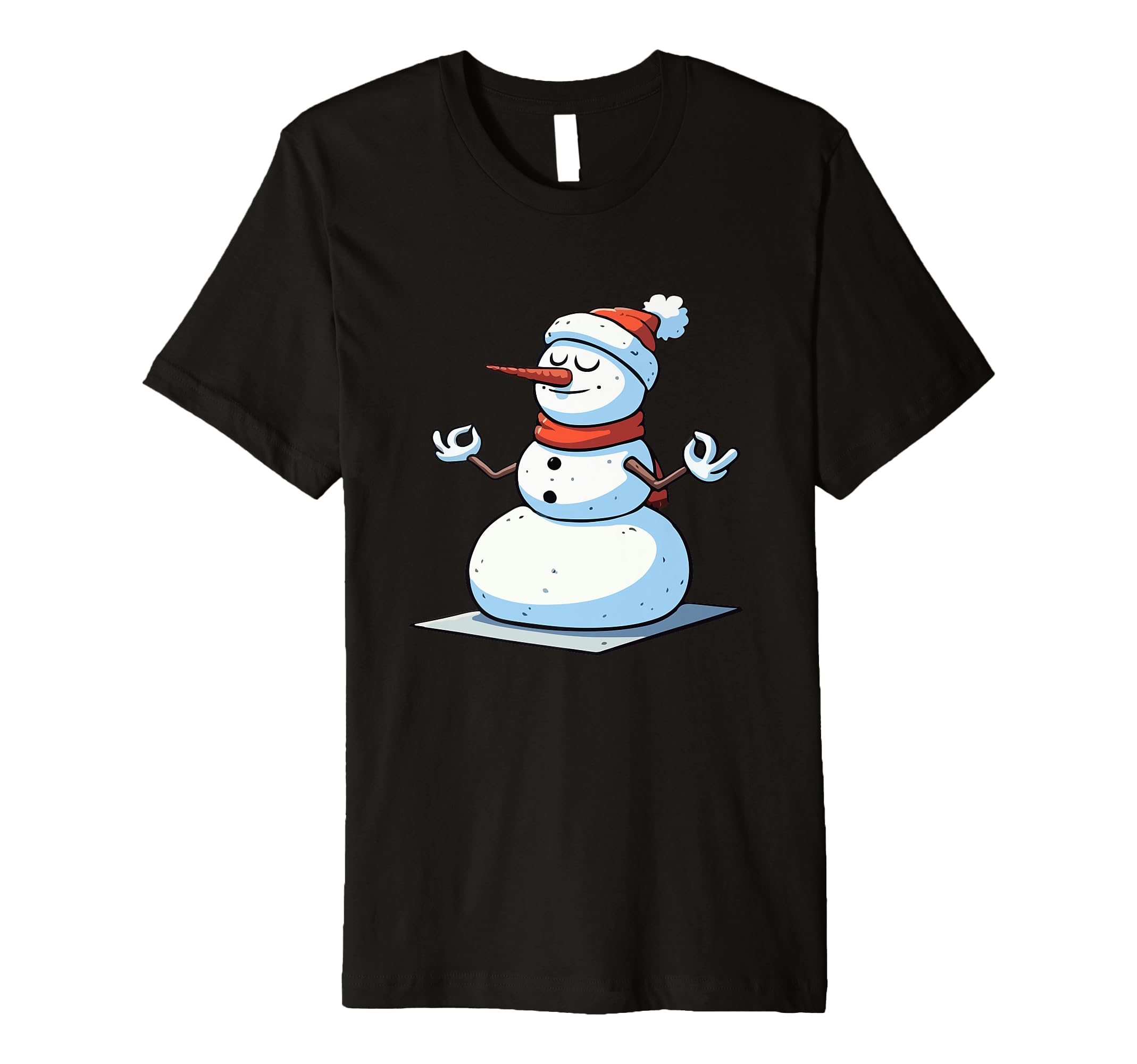 Meditation Snowman Yoga Pose Relaxing T-Shirt - Graphic Print Men Women - T-Shirt, Sweatshirt, Hoodie