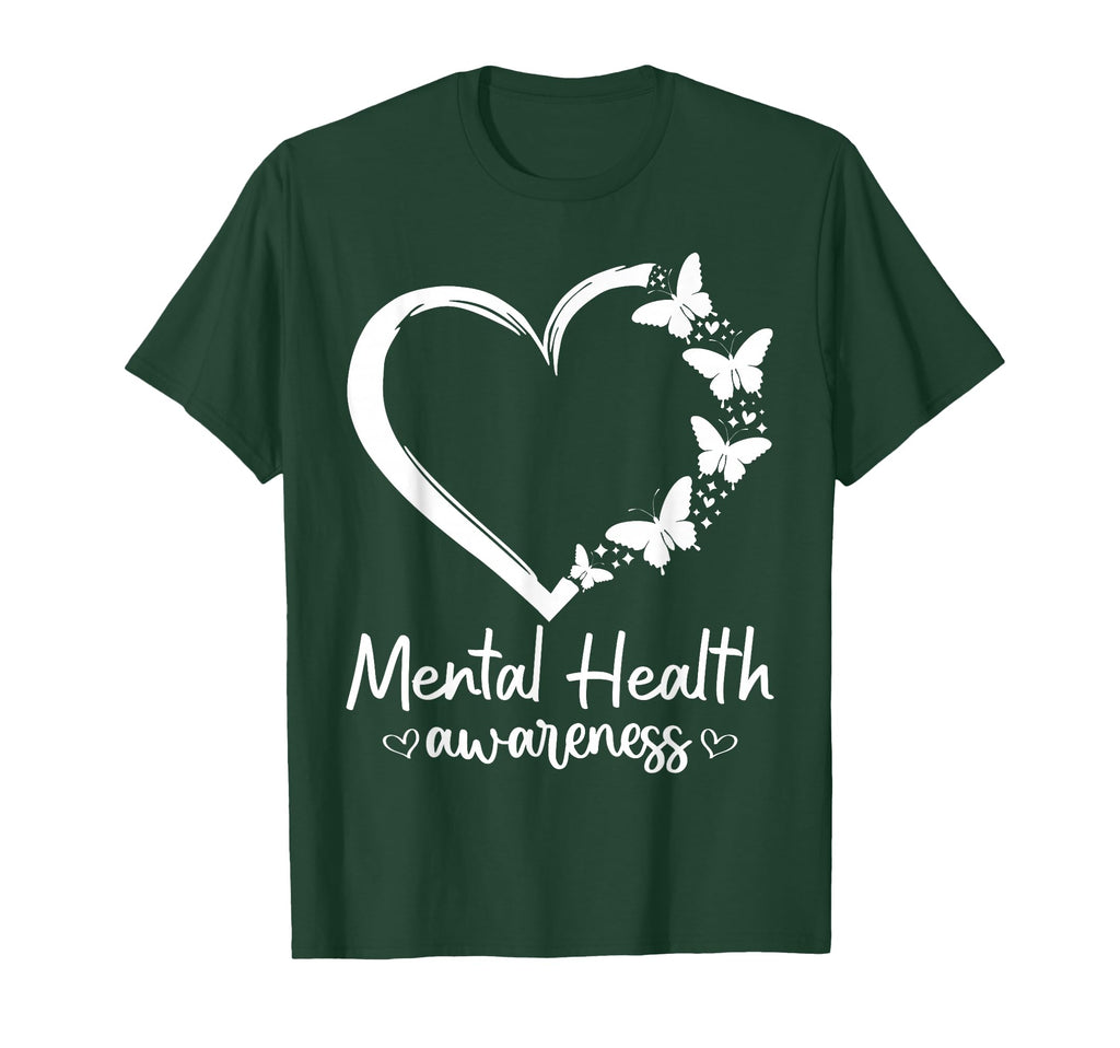 Mental Health Awareness Butterfly Heart T-Shirt - Streetwear Style Unisex - T-Shirt, Sweatshirt, Hoodie