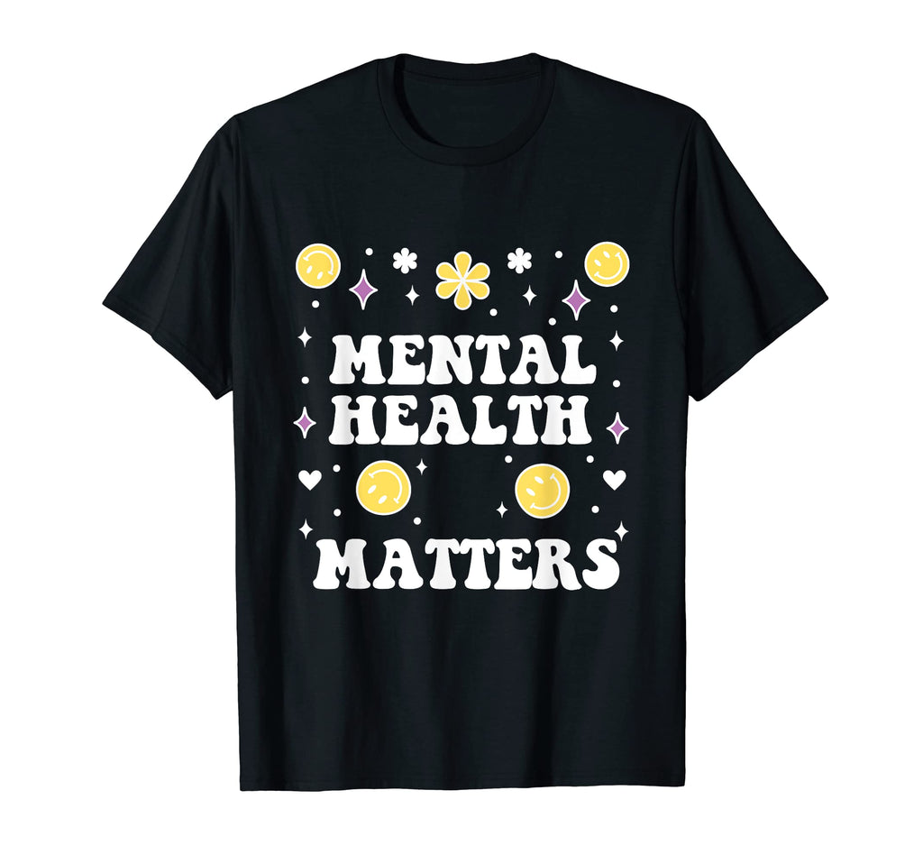 Mental Health Matters Smile Face T-Shirt - Casual Everyday Wear Unisex - T-Shirt, Sweatshirt, Hoodie