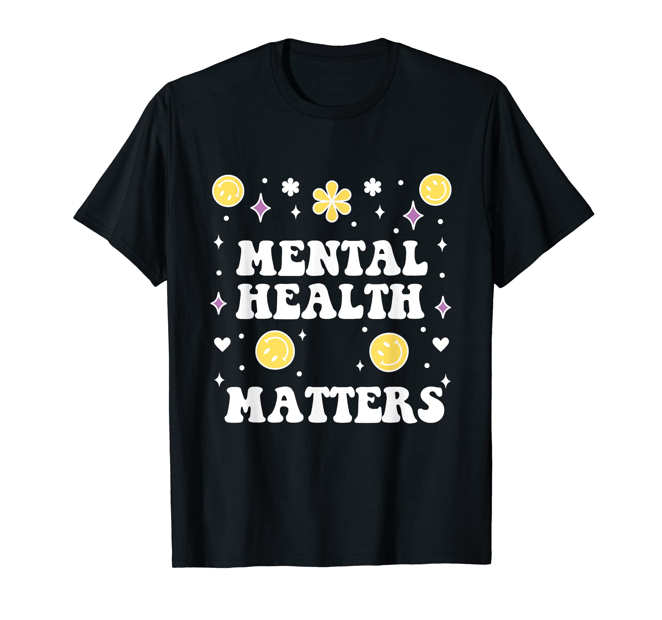Mental Health Matters Smile Face T-Shirt - Casual Everyday Wear Unisex - T-Shirt, Sweatshirt, Hoodie