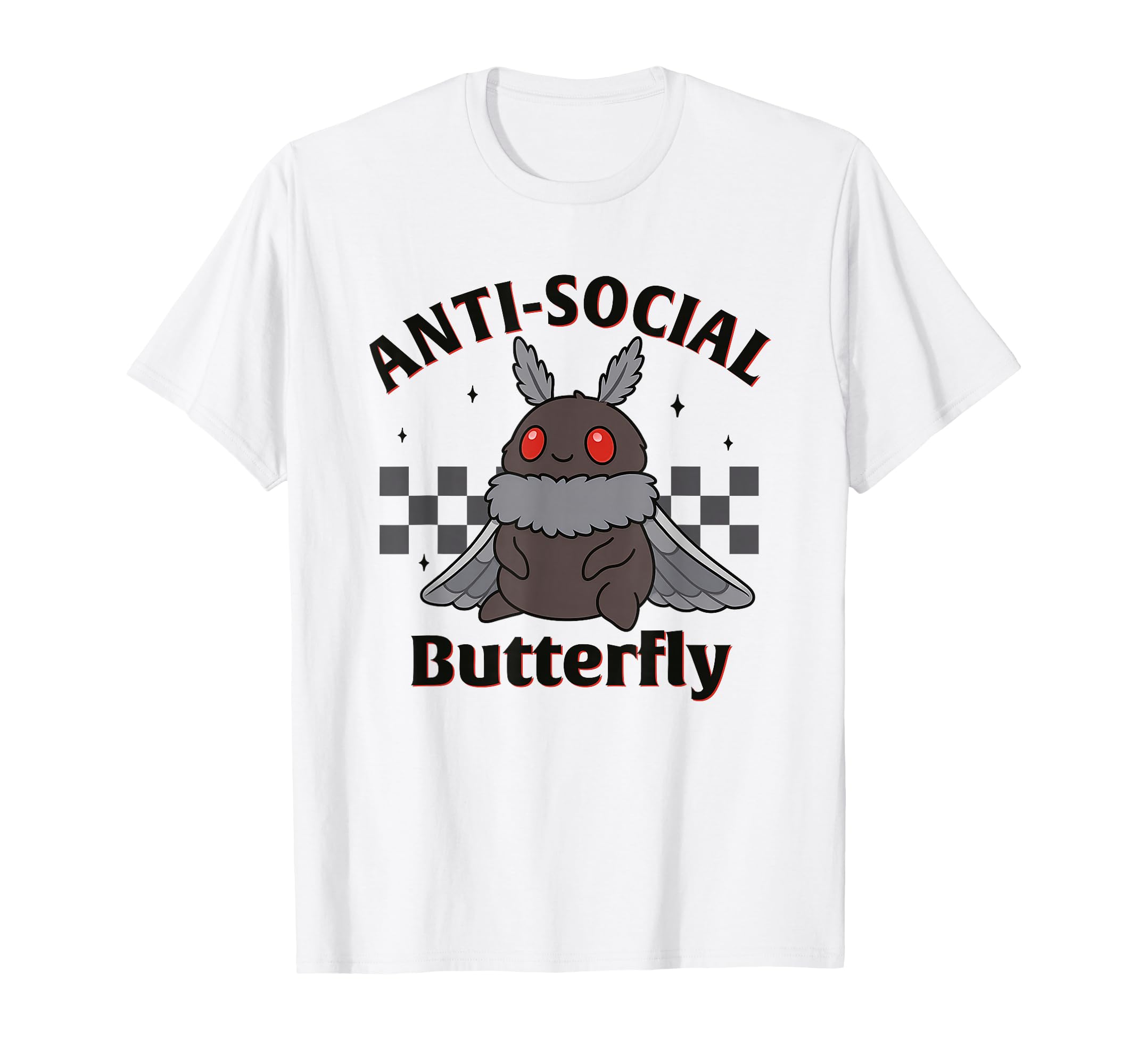 Mothman Antisocial Butterfly Introvert T-Shirt - Custom Art Print Unisex - T-Shirt, Sweatshirt, Hoodie