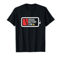 Funny Sarcastic Introvert Social Battery T-Shirt - Trendy Graphic Unisex - T-Shirt, Sweatshirt, Hoodie