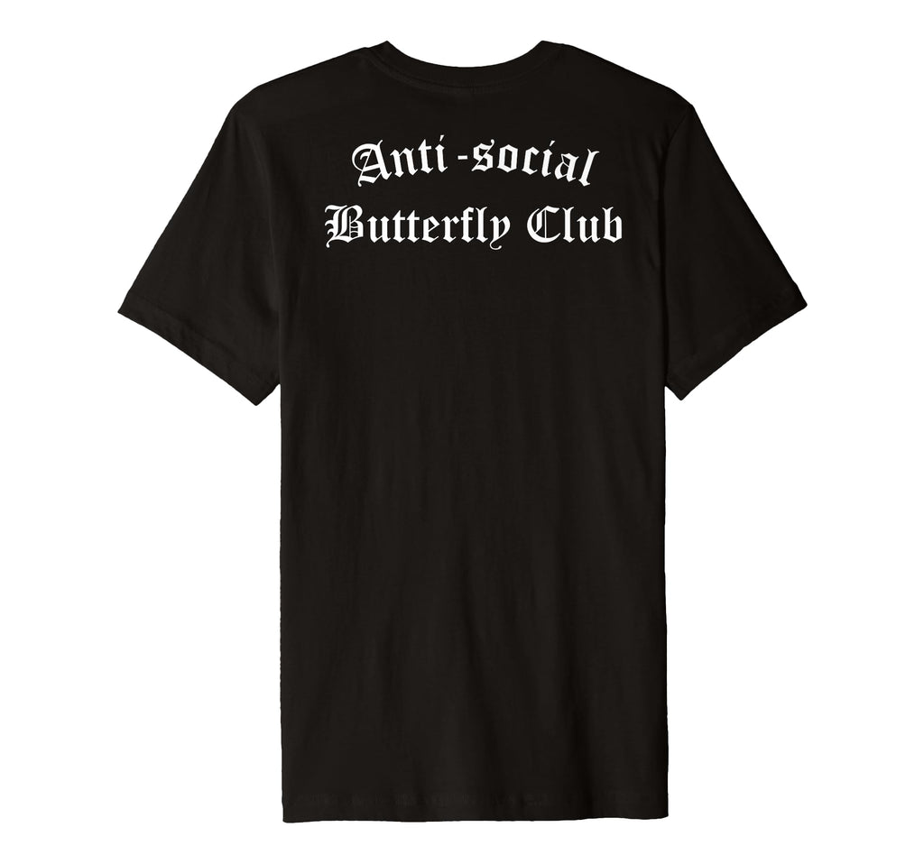 Anti Social Butterfly Club Antisocial T-Shirt - Fun Novelty Design Unisex - T-Shirt, Sweatshirt, Hoodie