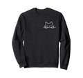 Cat Face Peeking Funny Cat Sweatshirt - Casual Everyday Wear Men Women - T-Shirt, Sweatshirt, Hoodie