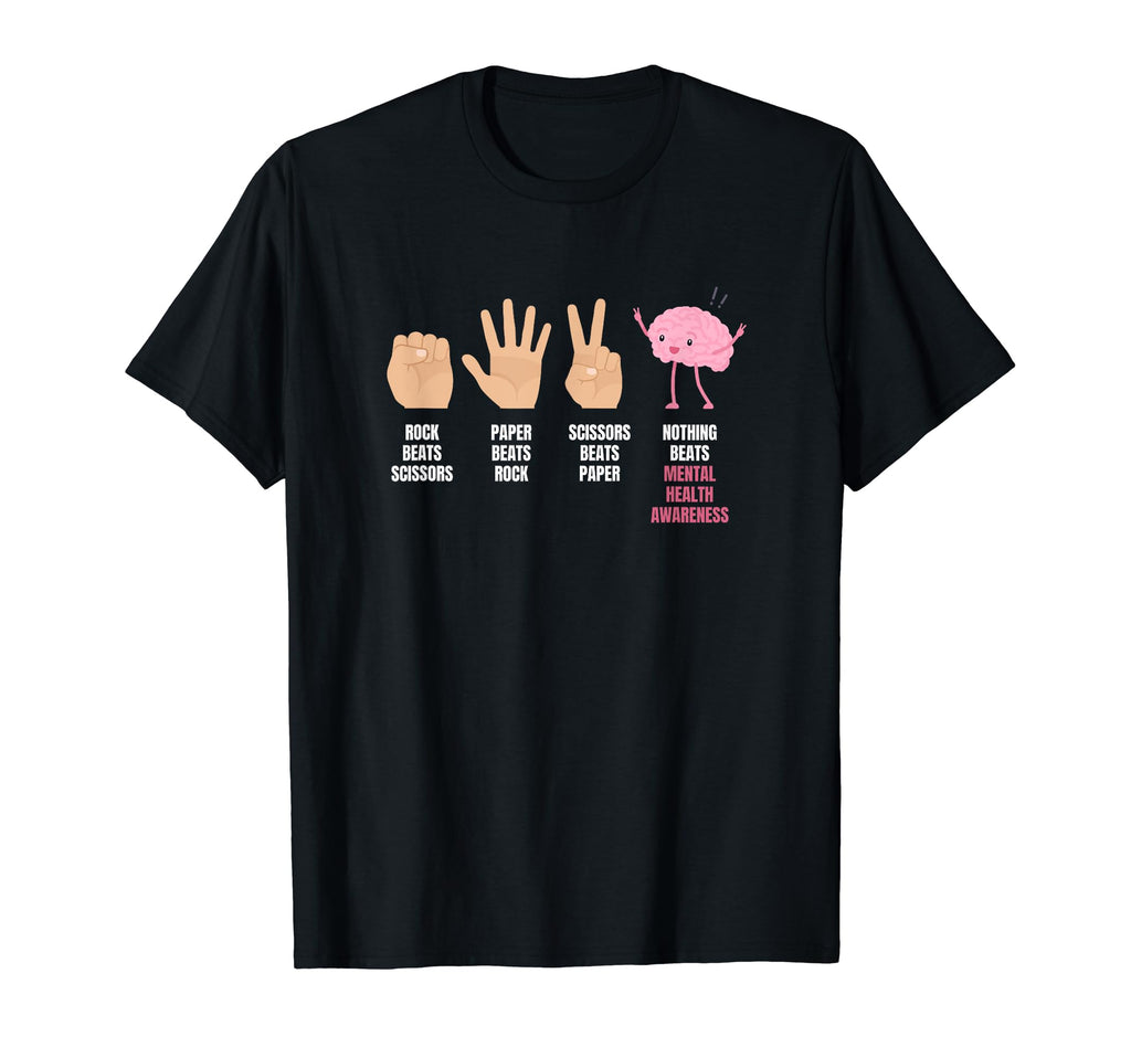 Scissors Rock Paper Mental Health T-Shirt - Minimalist Print for Adults - T-Shirt, Sweatshirt, Hoodie