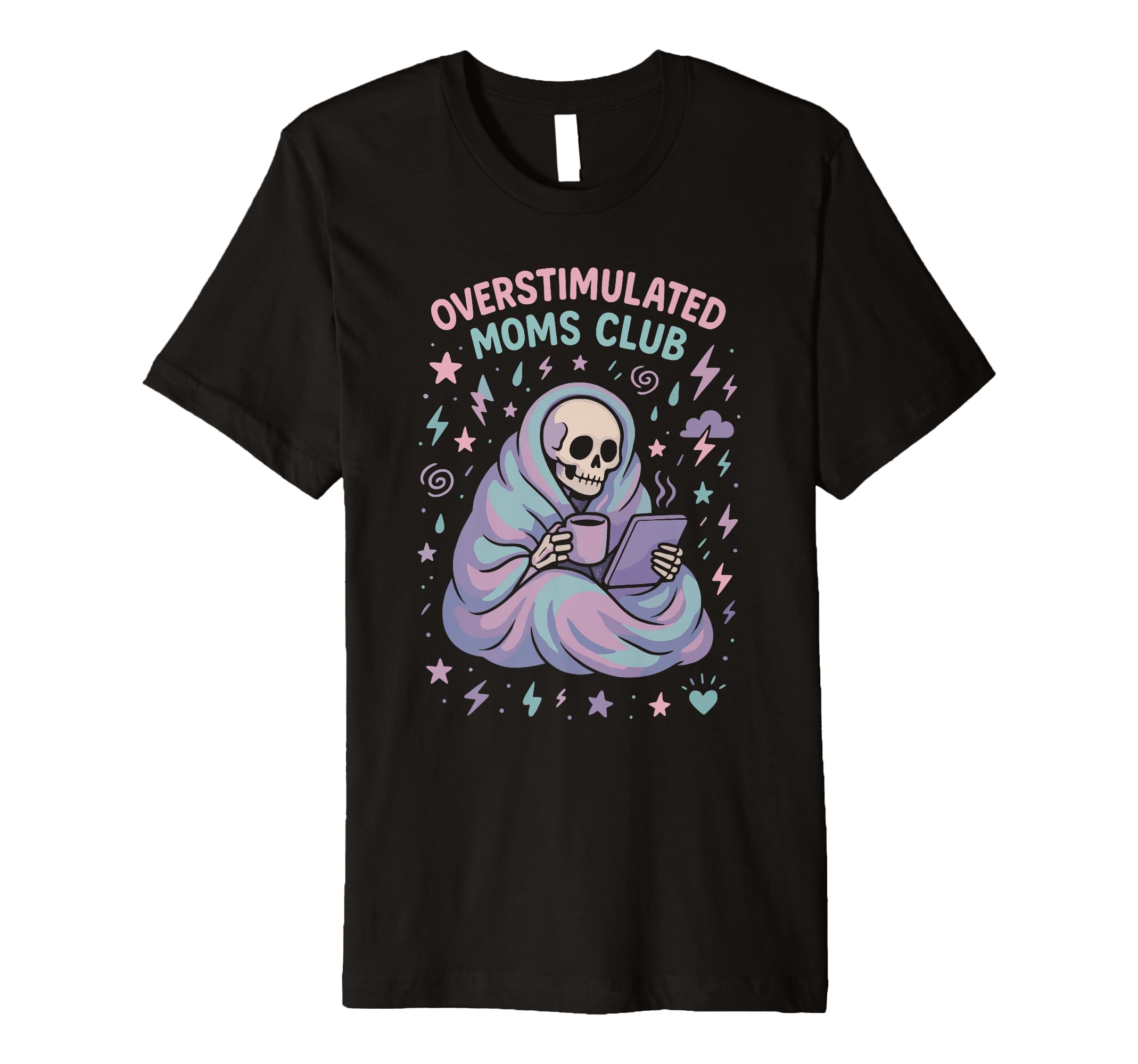 Groovy Overstimulated Moms Club Hoodie - Trendy Graphic for Adults - T-Shirt, Sweatshirt, Hoodie