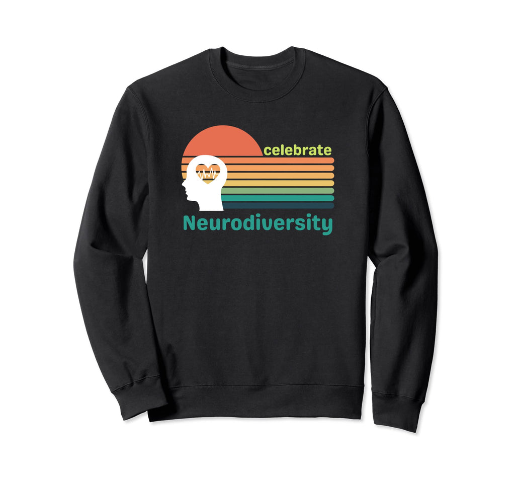 Celebrate Neurodiversity Sunset Sweatshirt - Trendy Graphic for Adults - T-Shirt, Sweatshirt, Hoodie