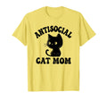 Antisocial Cat Mom Introvert Anti T-Shirt - Aesthetic Graphic for Adults - T-Shirt, Sweatshirt, Hoodie