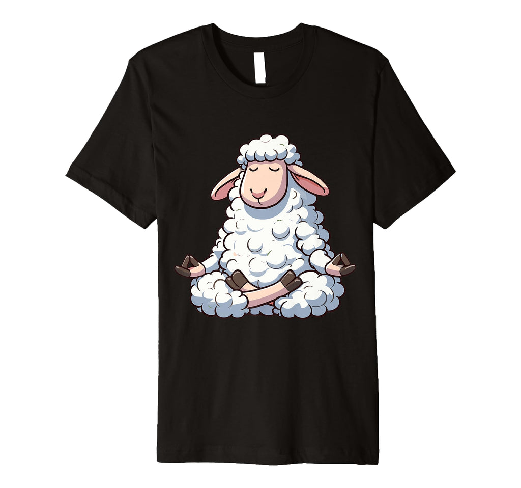 Meditation Sheep Yoga Pose Relaxing T-Shirt - Minimalist Print for Adults - T-Shirt, Sweatshirt, Hoodie