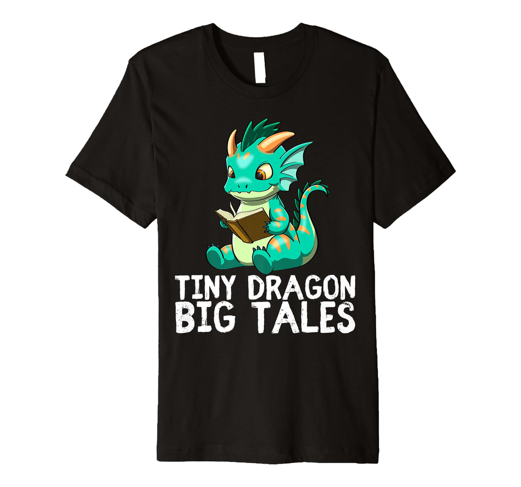 Dragon Reading Book Worm Nerd School T-Shirt - Minimalist Print Men Women - T-Shirt, Sweatshirt, Hoodie