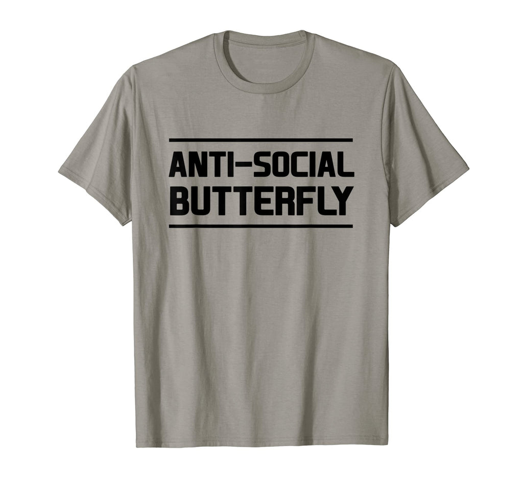 Anti Social Butterfly T-Shirt - Minimalist Print for Adults - T-Shirt, Sweatshirt, Hoodie