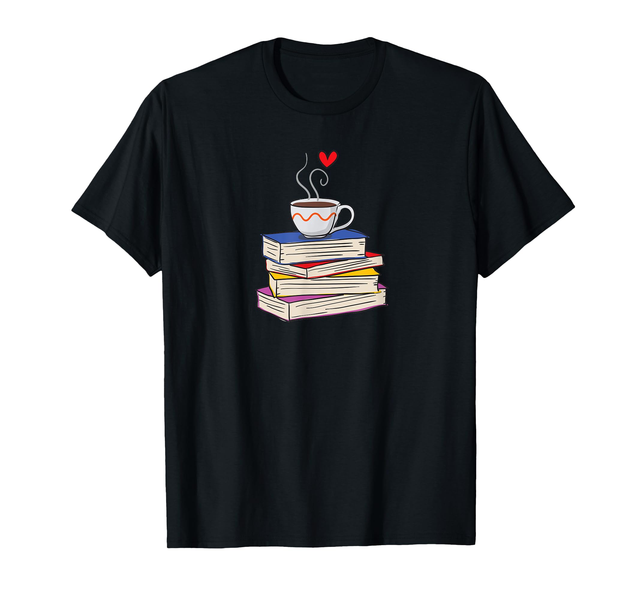 Hot Cup Coffee And Books Librarian T-Shirt - Custom Art Print Men Women - T-Shirt, Sweatshirt, Hoodie