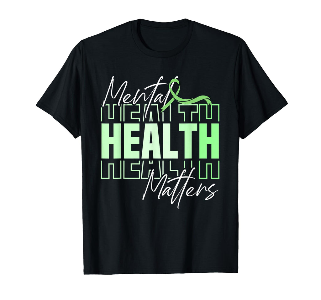 Mental Health Month We Wear Green T-Shirt - Fun Novelty Design for Adults - T-Shirt, Sweatshirt, Hoodie
