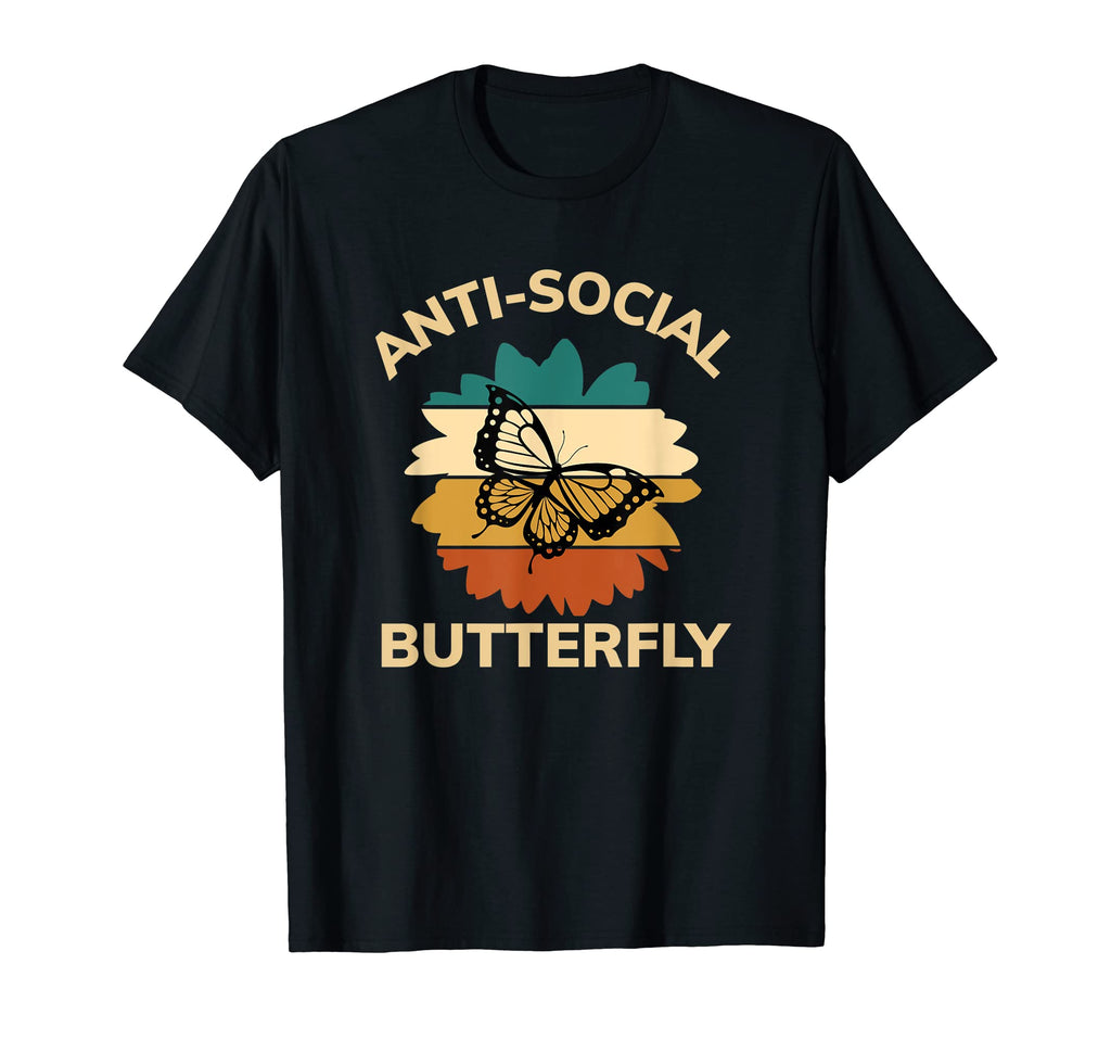 Anti Social Butterfly Introvert Aesthetic T-Shirt - Trendy Graphic Unisex - T-Shirt, Sweatshirt, Hoodie