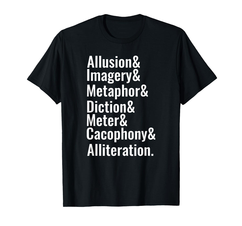 Poetry Literary Devices Literature Words T-Shirt - Novelty Apparel Unisex - T-Shirt, Sweatshirt, Hoodie