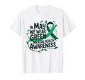 May We Wear Green Mental Health Awareness T-Shirt - Unique Graphic Unisex - T-Shirt, Sweatshirt, Hoodie