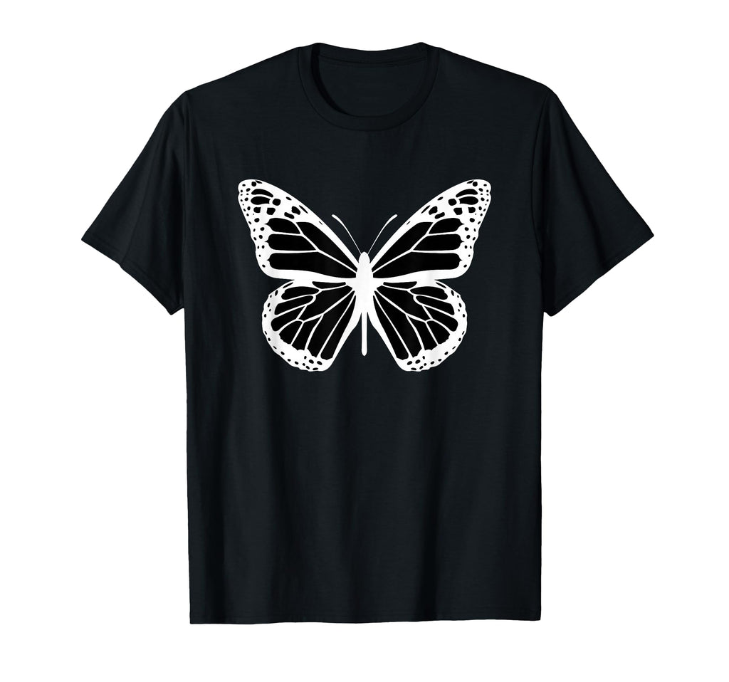 White And Black Butterfly T-Shirt - Aesthetic Graphic Men Women - T-Shirt, Sweatshirt, Hoodie