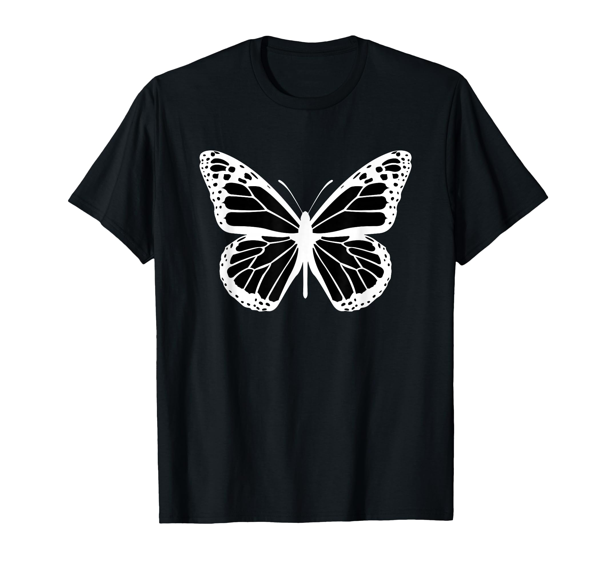 White And Black Butterfly T-Shirt - Aesthetic Graphic Men Women - T-Shirt, Sweatshirt, Hoodie