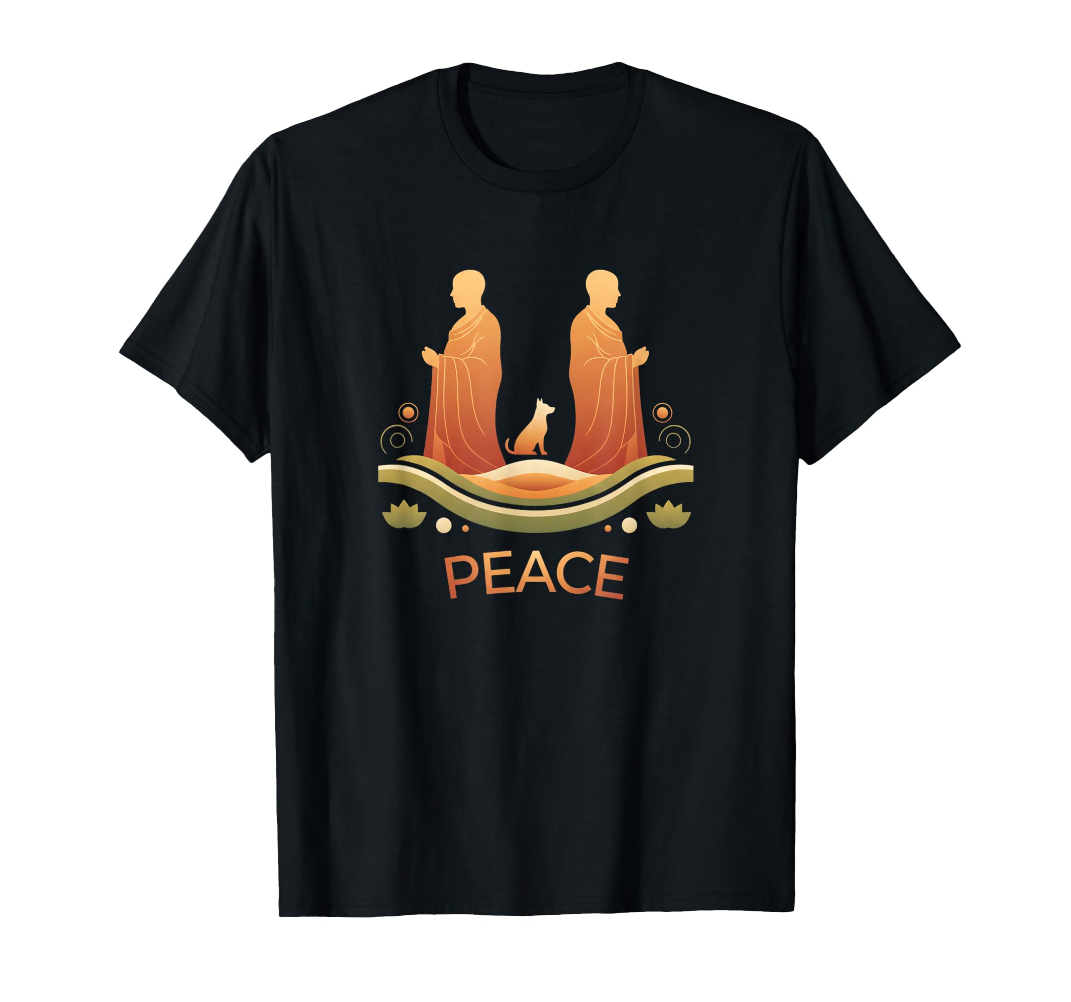 Peace Yoga Dog Wellness Mindfulness T-Shirt - Casual Everyday Wear Unisex - T-Shirt, Sweatshirt, Hoodie