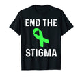 End Stigma Mental Health Awareness Green T-Shirt - Minimalist Print Unisex - T-Shirt, Sweatshirt, Hoodie