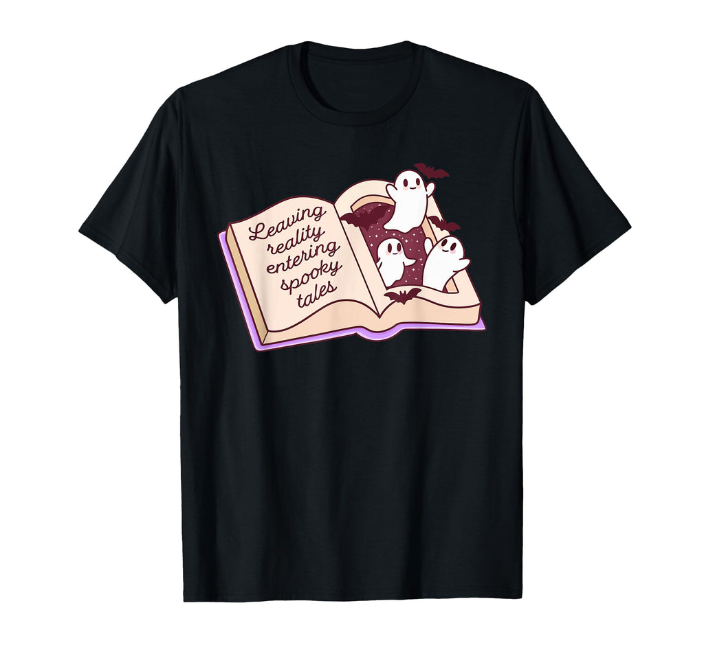 Leaving Reality Entering Spooky Tales T-Shirt - Graphic Print Unisex - T-Shirt, Sweatshirt, Hoodie