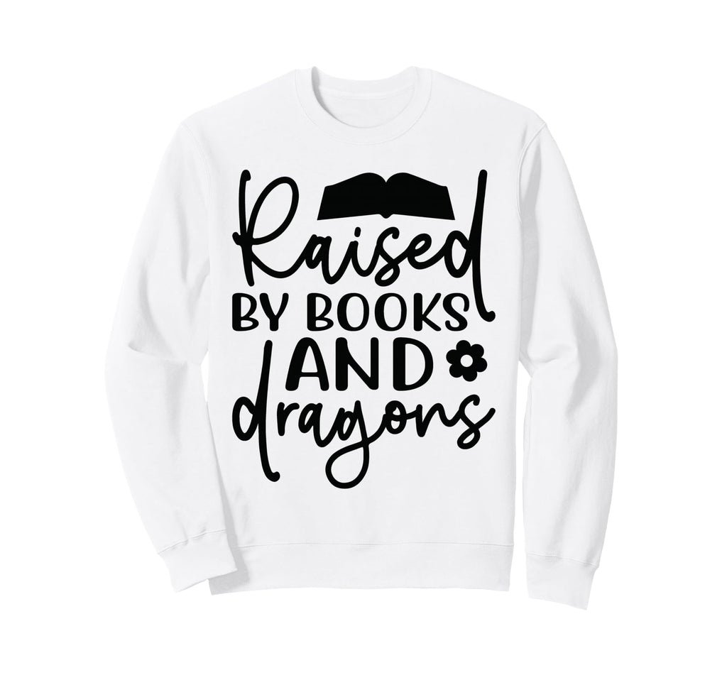 Raised Books And Dragons Sweatshirt - Casual Everyday Wear for Adults - T-Shirt, Sweatshirt, Hoodie