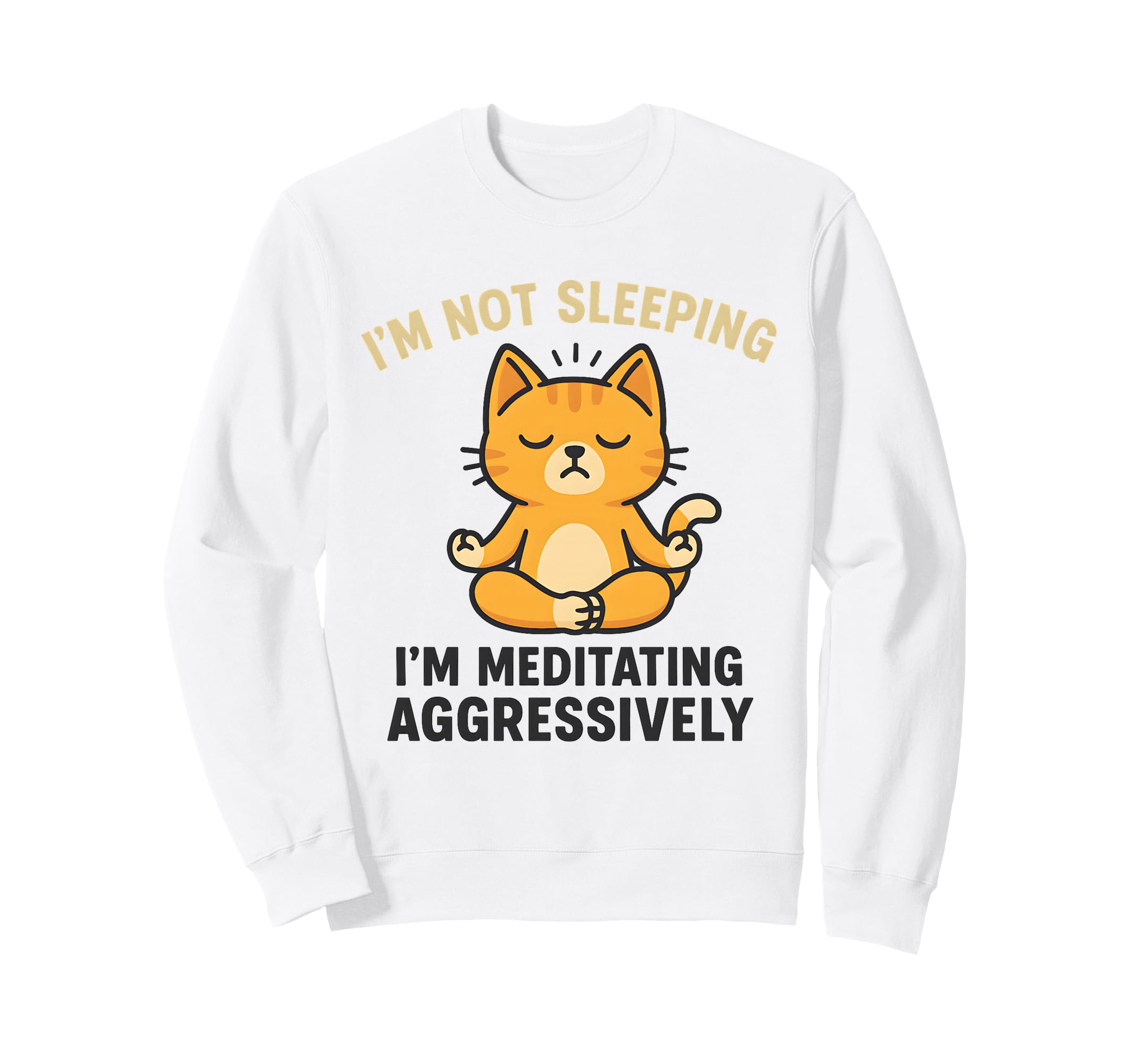 Im Not Sleeping Im Meditating Sweatshirt - Aesthetic Graphic for Adults - T-Shirt, Sweatshirt, Hoodie