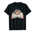 Hedgehog Reading Books Literature T-Shirt - Custom Art Print for Adults - T-Shirt, Sweatshirt, Hoodie