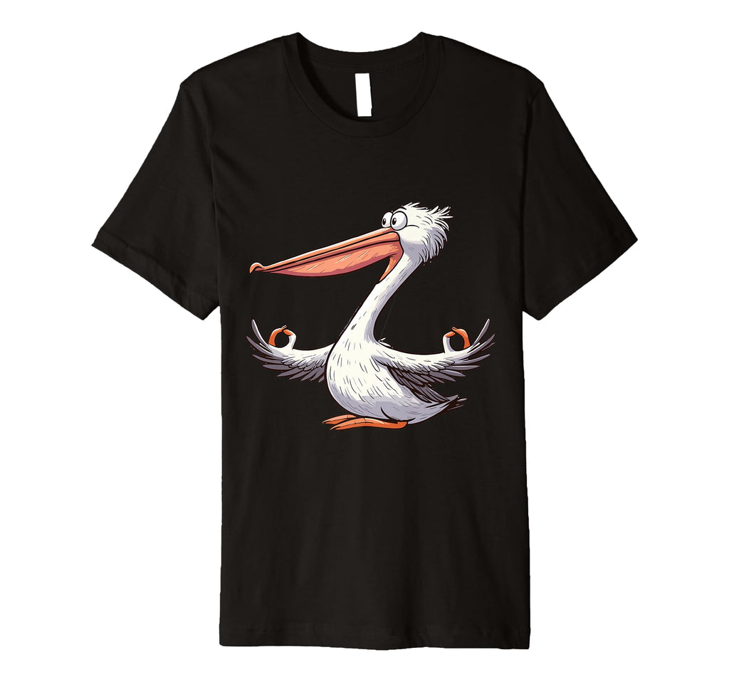 Meditation Pelican Yoga Pose Relaxing T-Shirt - Custom Art Print Unisex - T-Shirt, Sweatshirt, Hoodie