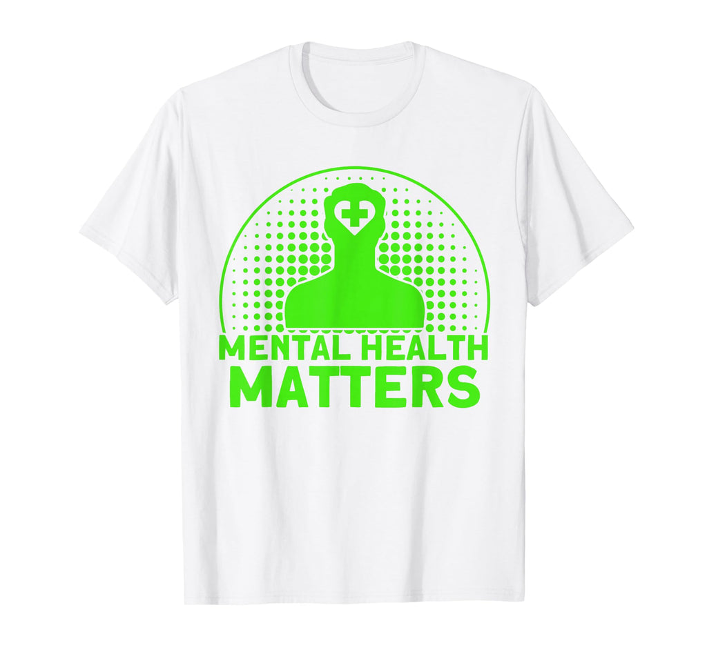 Mental Health Green Ribbon Mental T-Shirt - Unique Graphic for Adults - T-Shirt, Sweatshirt, Hoodie