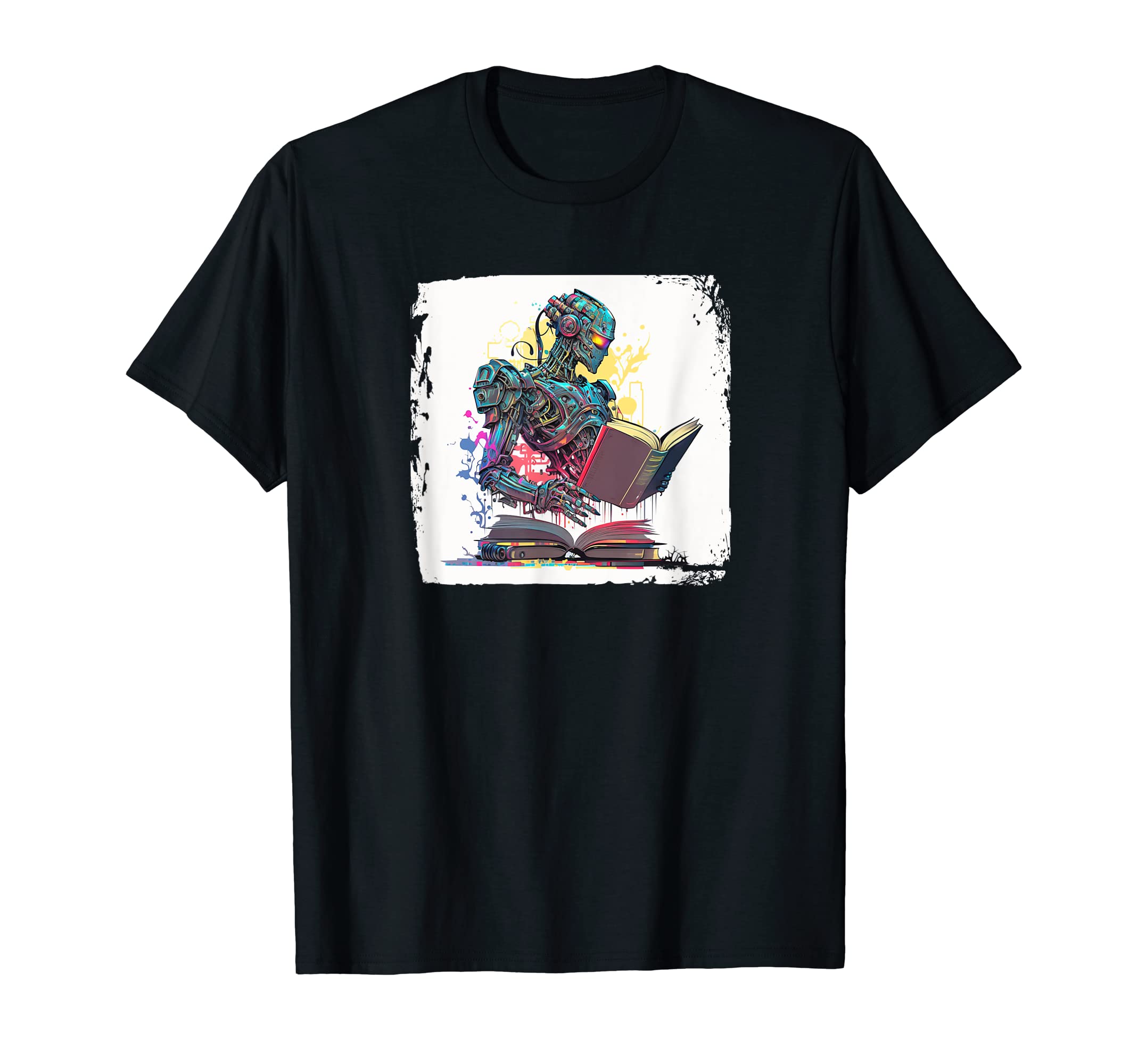 Robotic Bookworm Blending Technology T-Shirt - Novelty Apparel Men Women - T-Shirt, Sweatshirt, Hoodie