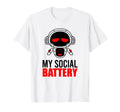 Battery Low Energy Anti Social T-Shirt - Fun Novelty Design Unisex - T-Shirt, Sweatshirt, Hoodie
