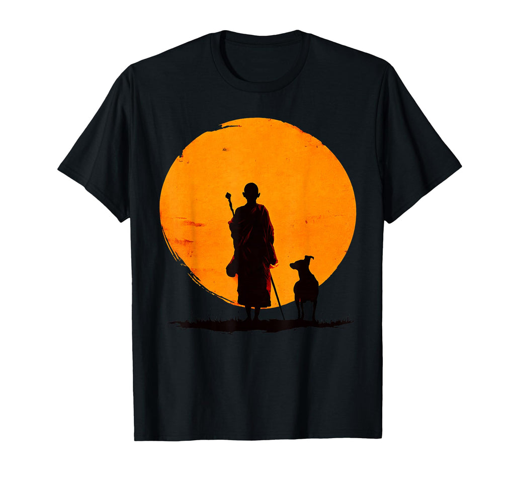 Walk Peace Monks Aloka Dog T-Shirt - Novelty Apparel Unisex - T-Shirt, Sweatshirt, Hoodie