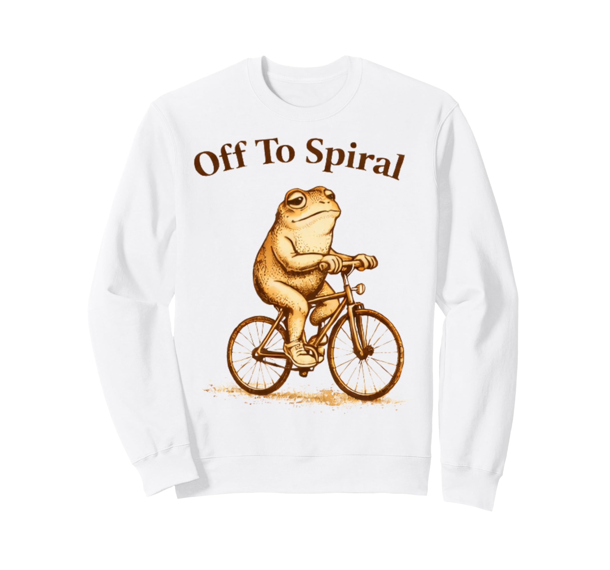 Off To Spiral Funny Frog Sweatshirt - Fun Novelty Design for Adults - T-Shirt, Sweatshirt, Hoodie