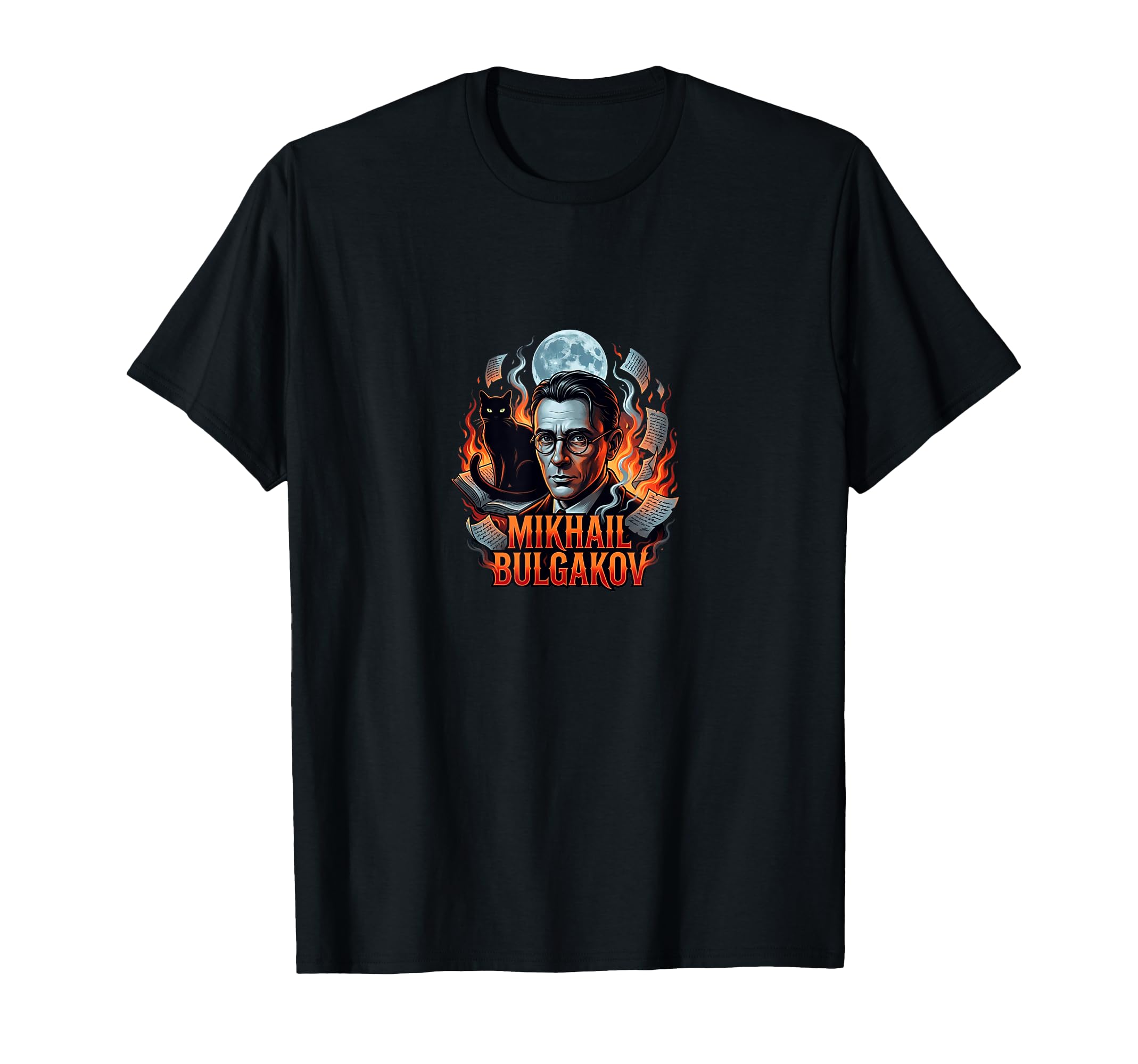 Mikhail Bulgakov Portrait Mystical T-Shirt - Minimalist Print Unisex - T-Shirt, Sweatshirt, Hoodie