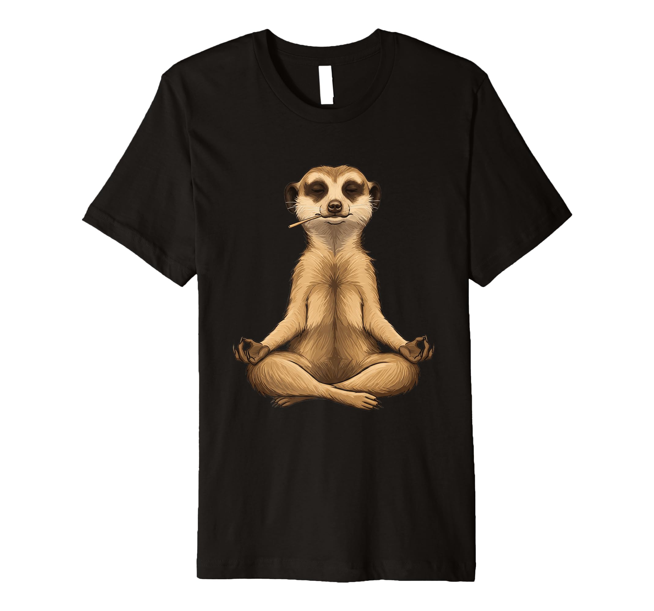 Zen Meerkat Meditation Funny Wildlife T-Shirt - Trendy Graphic Unisex - T-Shirt, Sweatshirt, Hoodie